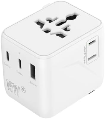 Universal Travel Adapter with 2 USB-A and 2 USB-C Ports 15W - Image 2