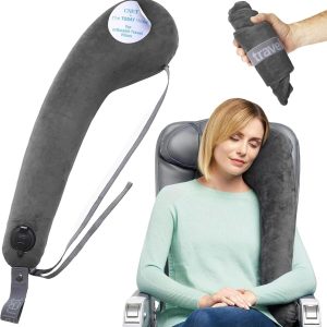 TRAVELREST All-in-One Travel Neck Support & Body Pillow - Grey