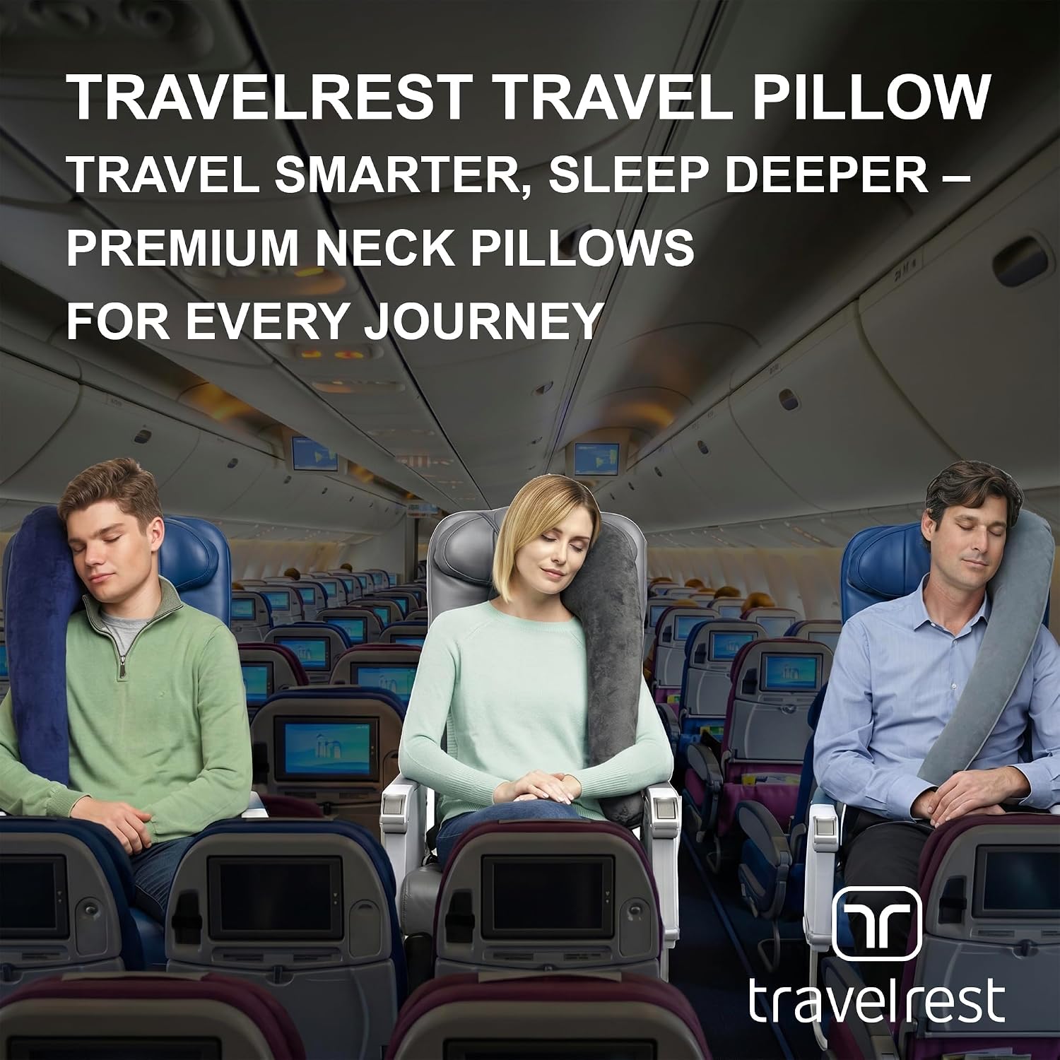 TRAVELREST All-in-One Travel Neck Support & Body Pillow - Grey - Image 6