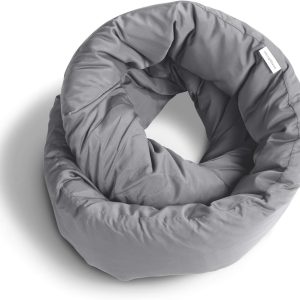 Huzi Infinity Pillow - Home Travel Soft Neck Scarf Support Sleep (Grey)
